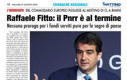 Fitto: il Pnrr è al termine. Nessuna proroga per i fondi serviti pure per le sagre di paese 