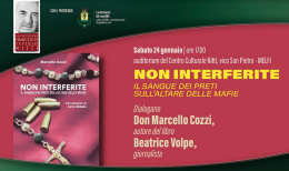 Fede contro mafia: i preti scomodi raccontati da don Marcello Cozzi a Melfi