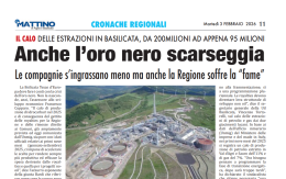 Basilicata, anche l'oro nero scarseggia