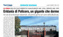 Eridania di Policoro, un gigante che dorme 