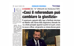 &laquo;Cos&igrave; il referendum pu&ograve; cambiare la giustizia&raquo;: le ragioni del S&igrave; di Pasquale Pepe