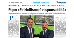 'Senza Paura', verso il 18 aprile. Pepe (Lega): &laquo;Patriottismo &egrave; responsabilit&agrave;&raquo;