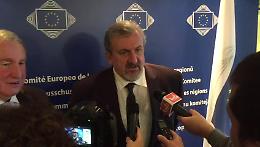 Emiliano a Bruxelles: «Sogno gli Stati Uniti d'Europa»