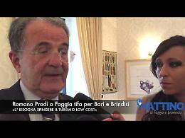 Romano Prodi a Foggia tifa per Bari e Brindisi