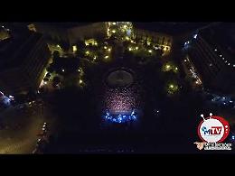 Foggia di notte con Ron sulle ali di un drone 