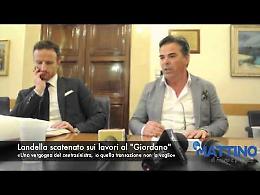 Landella scatenato sui lavori al teatro "Giordano"