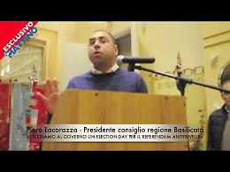 Lacorazza: "Election Day per il referendum antitrivelle"