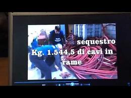 Il video del sequestro di rame della Polfer