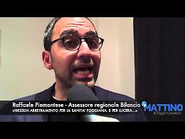 Piemontese: «Nessun arretramento sulla sanità foggiana»