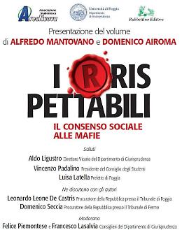 Alfredo Mantovano a Foggia presenta “Irrispettabili”