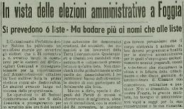 Le prime elezioni a Foggia nel 1946: sembra oggi