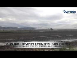 Maltempo, il VIDEO dell'esondazione del Cervaro tra Troia, Bovino, Castelluccio dei Sauri