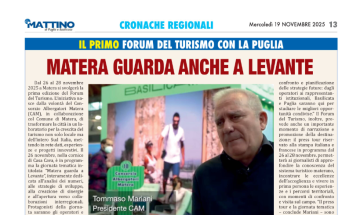 Il primo forum del turismo con la Puglia, Matera guarda anche a Levante