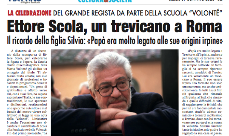 La "Volont&eacute;" celebra Ettore Scola, un trevicano a Roma